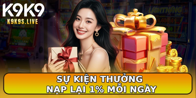 Sự kiện thưởng nạp lại 1% mỗi ngày
